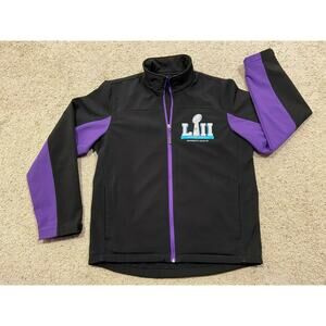 SUPER BOWL 52 size M men's JACKET NFL LII Black and Purple Z21